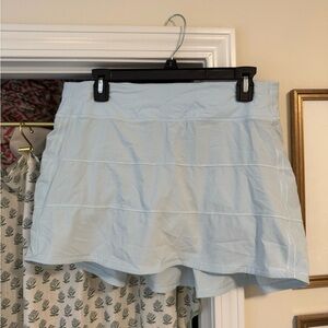 Lululemon Light Blue Mid-Rise Long Pace Rival Skirt
